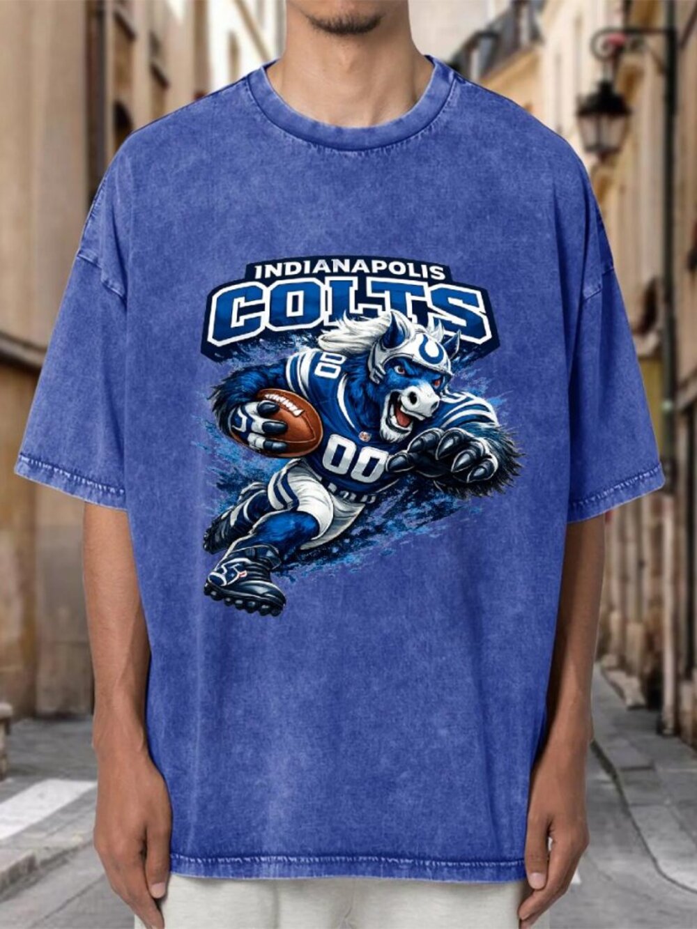 Indianapolis Colts Vintage Mineral Wash Graphic T-Shirt EZTPPLIST403